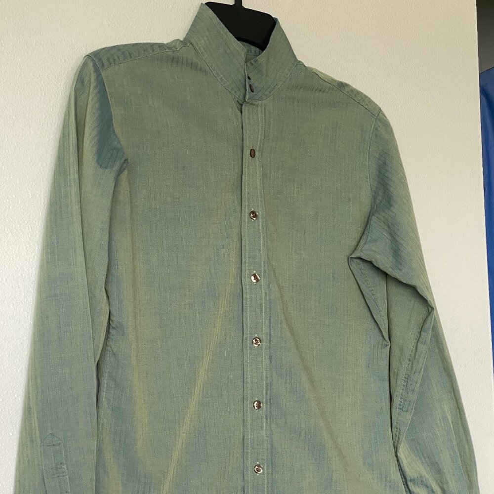 Essex Signature Collection Pinstripe Women's Riding Cotton Button Up Shirt 36
